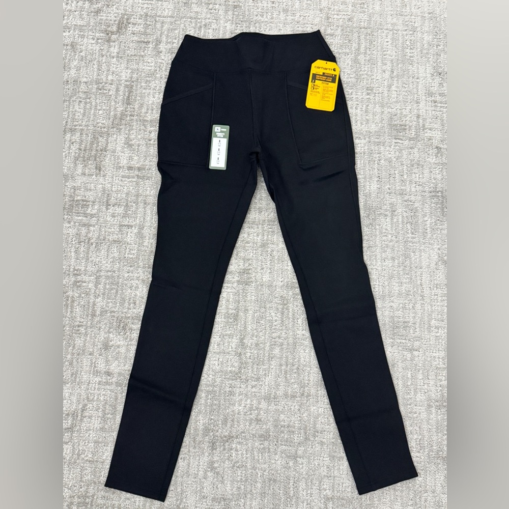 Carhartt Black Fitted Rain Defender heavyweight leggings Small Tall